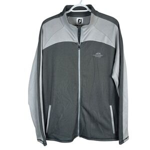 FootJoy Golf Fleece Jacket Full Zip Womens XL Gray Stretch Pockets Softshell‎